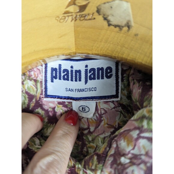 Plain Jane San Francisco Hippie Boho Top Mini Dress Cottage Floral Size 5 Babydo - Picture 12 of 13